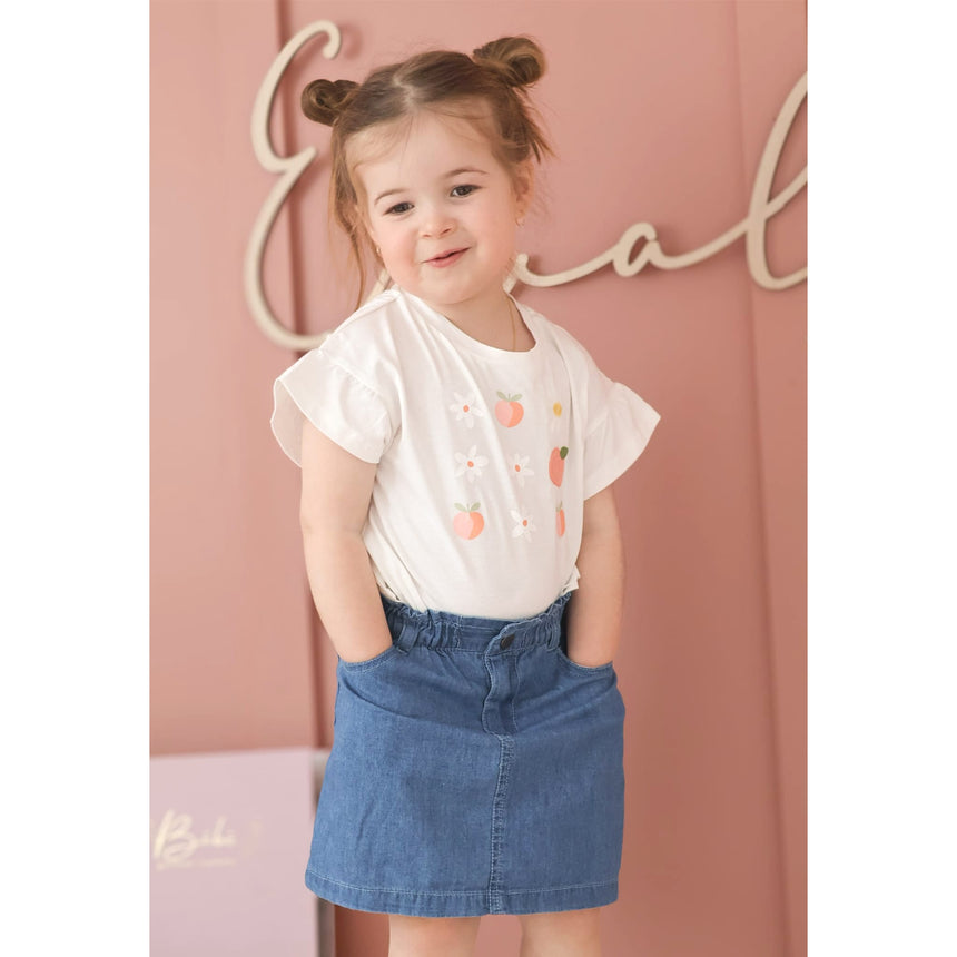 Jupe Chambray Pique-Nique 2-8ans-Chat Botte-CHI-1262480C-CLÉMENT