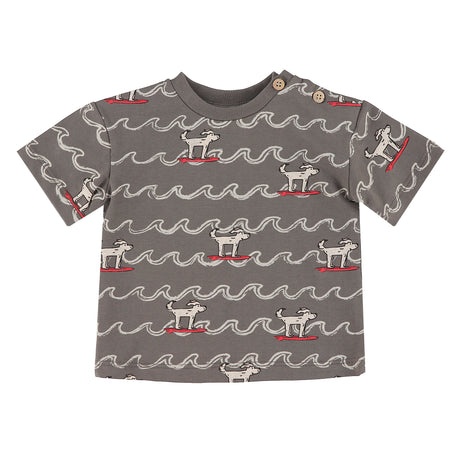 T-shirt Surf Chien 3-24mois-Chat Botte-Charcoal-3 m-CHI-1264454C-CHA-CLÉMENT