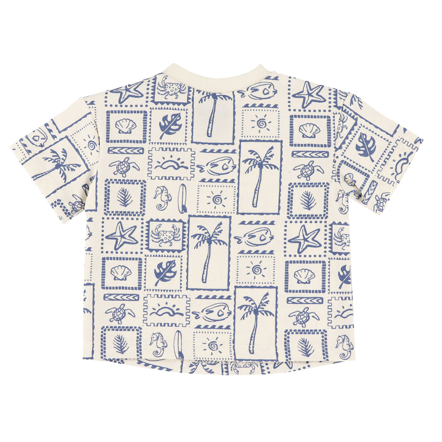 T-shirt Surf Timbres 3-24mois-Chat Botte-CHI-1264454C-IVO-CLÉMENT