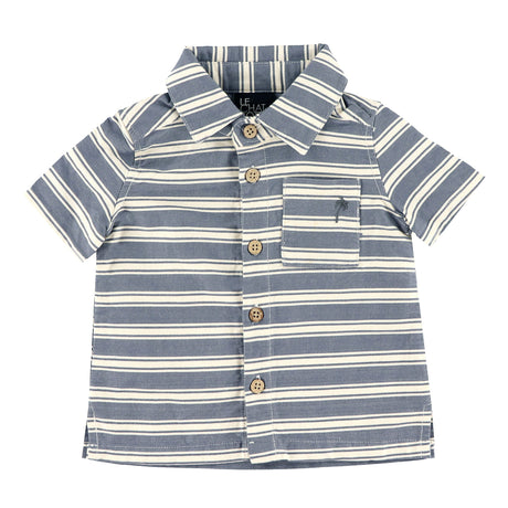 Chemise Surf Rayée 3-24mois-Chat Botte-Charcoal-3 m-CHI-1264455C-CLÉMENT