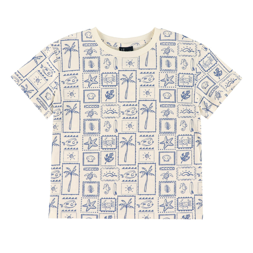 T-shirt Surf Timbres 2-8ans-Chat Botte-Ivoire-2-CHI-1265454C-IVO-CLÉMENT