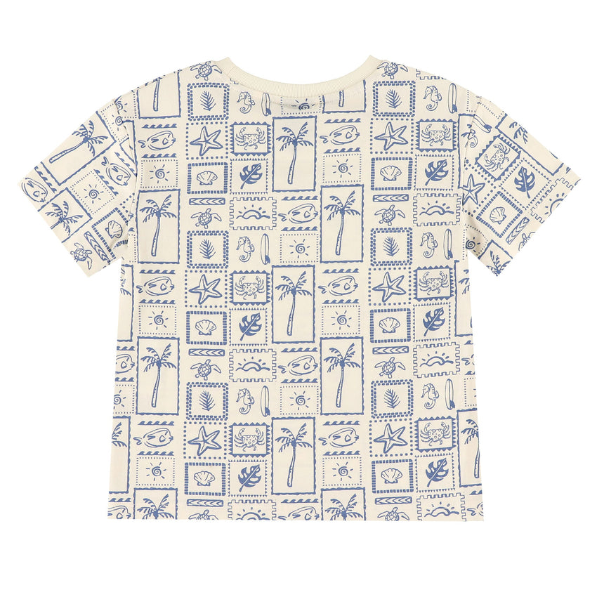 T-shirt Surf Timbres 2-8ans-Chat Botte-CHI-1265454C-IVO-CLÉMENT