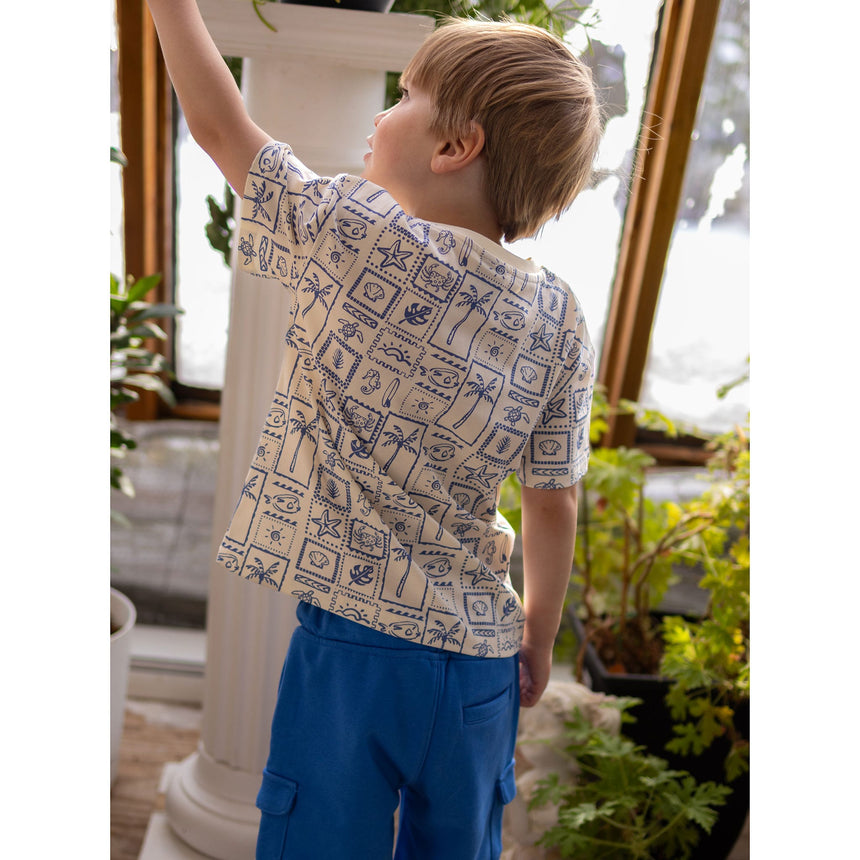 T-shirt Surf Timbres 2-8ans-Chat Botte-CHI-1265454C-IVO-CLÉMENT