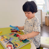 T-shirt Surf Timbres 2-8ans-Chat Botte-CHI-1265454C-IVO-CLÉMENT