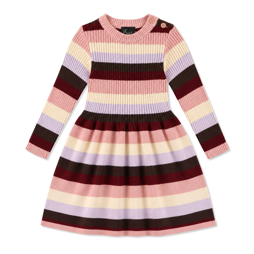 Robe Rayée Jardin D'amour 3-24mois-Chat Botte-Rose-3 m-CHI-2261459C-CLÉMENT