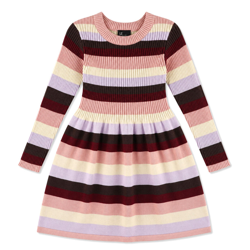 Robe Rayée Jardin D'amour 2-8ans-Chat Botte-Rose-2-CHI-2262459C-CLÉMENT