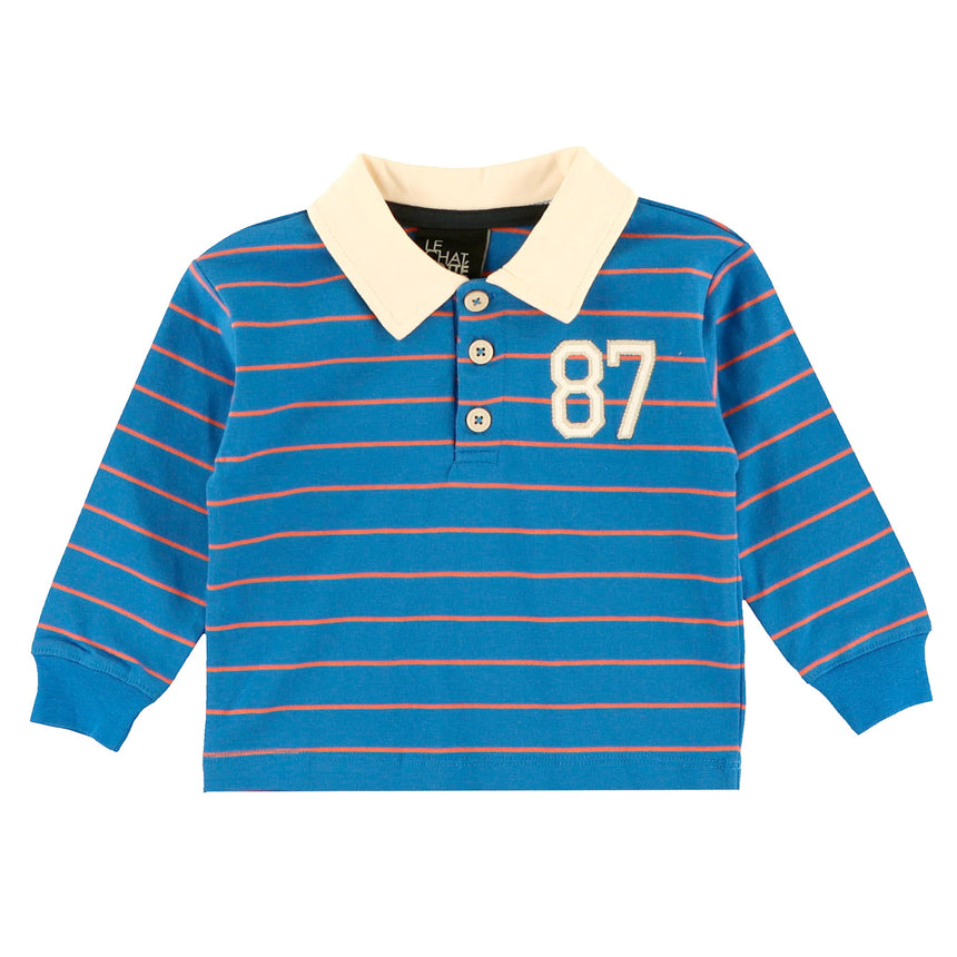 Polo Rayée Recrue 3-24mois-Chat Botte-Bleu-3 m-CHI-2264431C-CLÉMENT