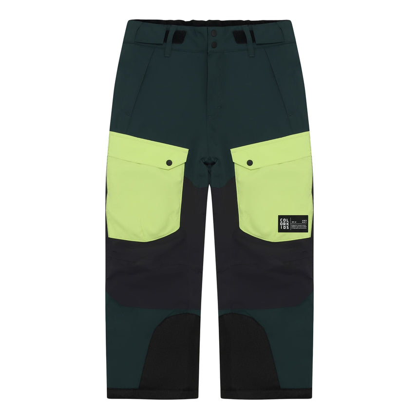 Pantalon Ski Colorblock 4-14ans-Color Kids-Forêt-4-CLO-742769-9150-CLÉMENT