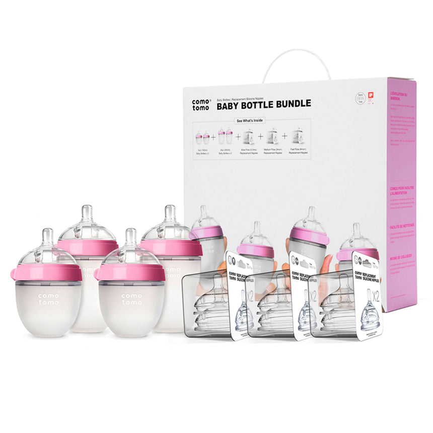 Ensemble Biberons et Tétines - Rose-Como Tomo-CMM-BUNDLE1-P-CLÉMENT