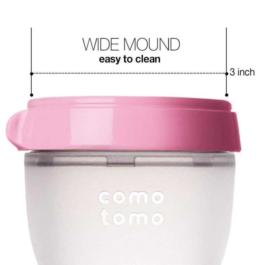 Biberon Souple 4oz - Rose-Como Tomo-CMM-EN150P-CLÉMENT