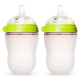 Biberon Souple à Flot Naturel Prévention des Coliques 250ml Ensemble de 2 - Vert-Como Tomo-CMM-EN250TG-CLÉMENT