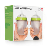 Biberon Souple à Flot Naturel Prévention des Coliques 250ml Ensemble de 2 - Vert-Como Tomo-CMM-EN250TG-CLÉMENT