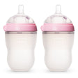 Biberon Souple à Flot Naturel Prévention des Coliques 250ml Ensemble de 2 - Rose-Como Tomo-CMM-EN250TP-CLÉMENT