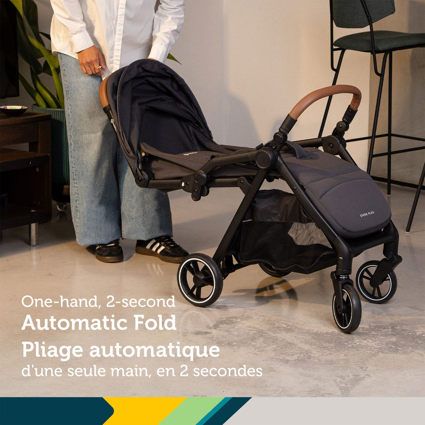 Poussette compacte à pliage automatique Spark Plus - Mineral Graphite-Safety 1st-COS-01282CMGT-CLÉMENT