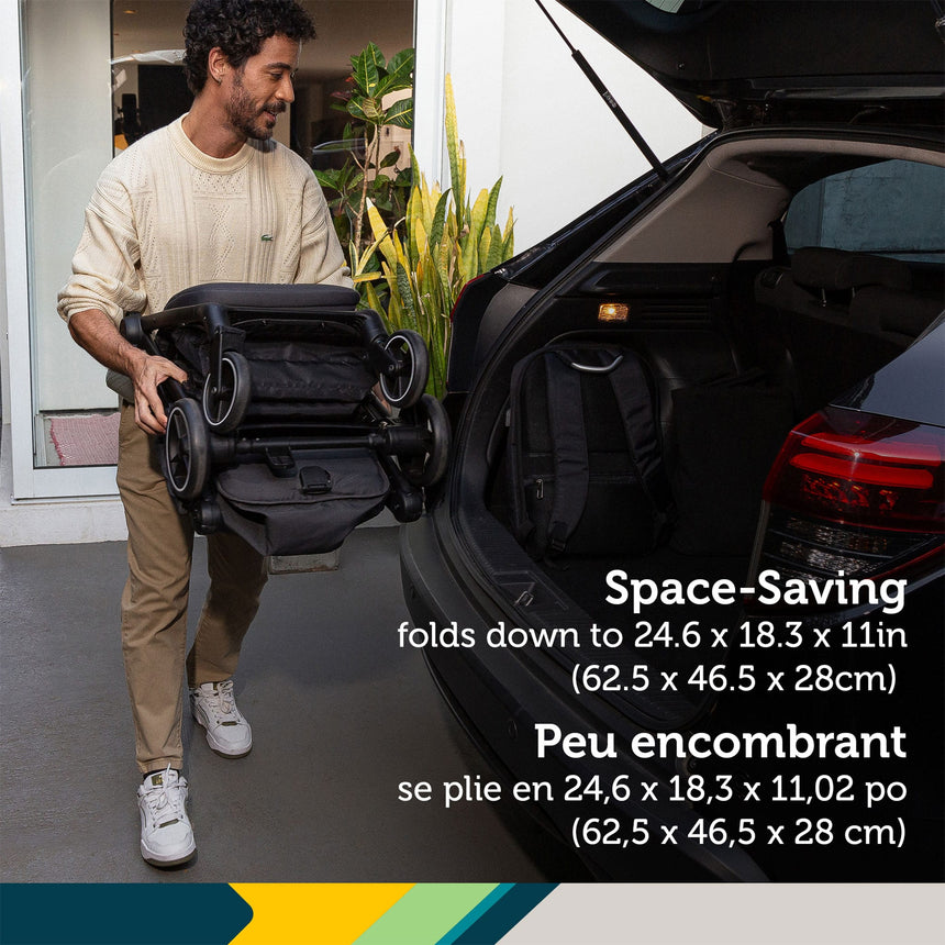 Poussette compacte à pliage automatique Spark Plus - Mineral Graphite-Safety 1st-COS-01282CMGT-CLÉMENT