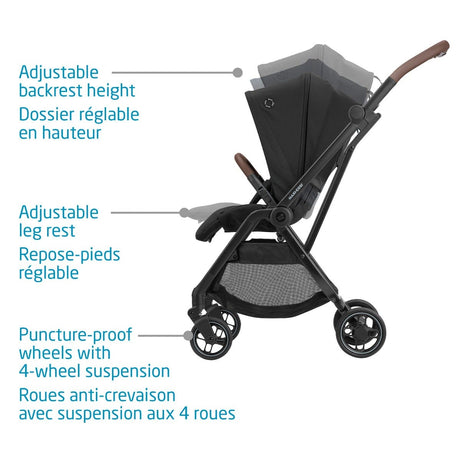 Poussette Ultra Compacte Leona - Essentiel Noir-Maxi-cosi-COS-01519CFNA-CLÉMENT