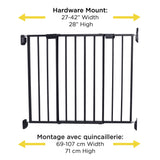 Barrière en métal extensible Haut des escaliers - Noir-Safety 1st-COS-GA090CBLKF2-CLÉMENT