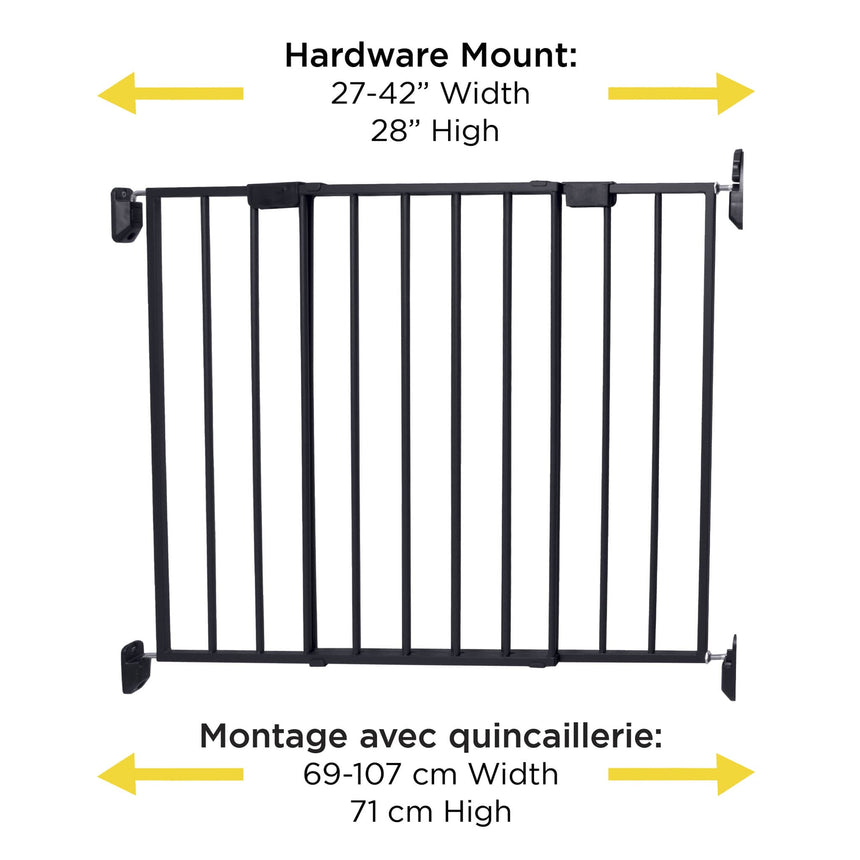 Barrière en métal extensible Haut des escaliers - Noir-Safety 1st-COS-GA090CBLKF2-CLÉMENT