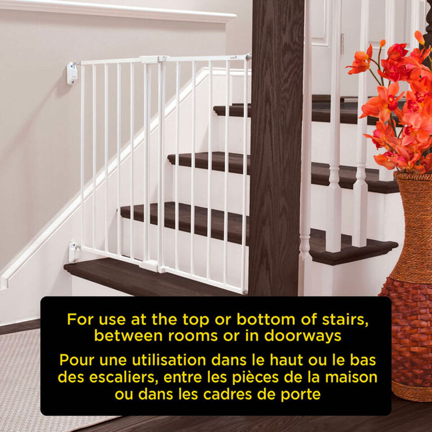 Barrière en Métal pour Haut d'Escalier - Blanc-Safety 1st-COS-GA090CWHOF2-CLÉMENT
