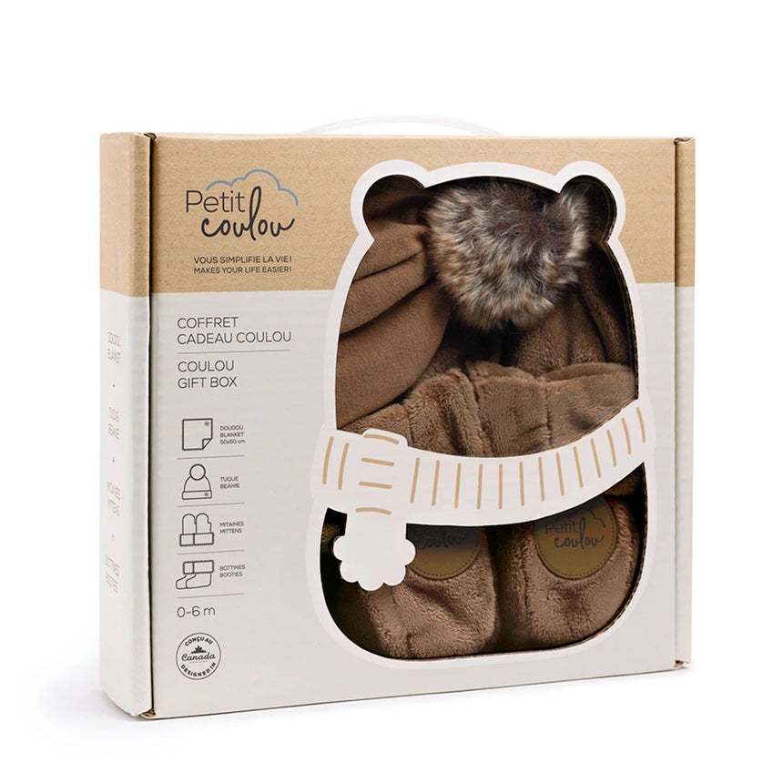 Coffret-cadeau Hiver (4 accessoires) Moka 0-6mois-Petit Coulou-COU-PCCC7400-CLÉMENT