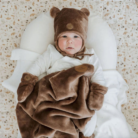 Coffret-cadeau Ourson pour bébé (4 accessoires) - Moka 0-6m-Petit Coulou-COU-PCCC7406-CLÉMENT
