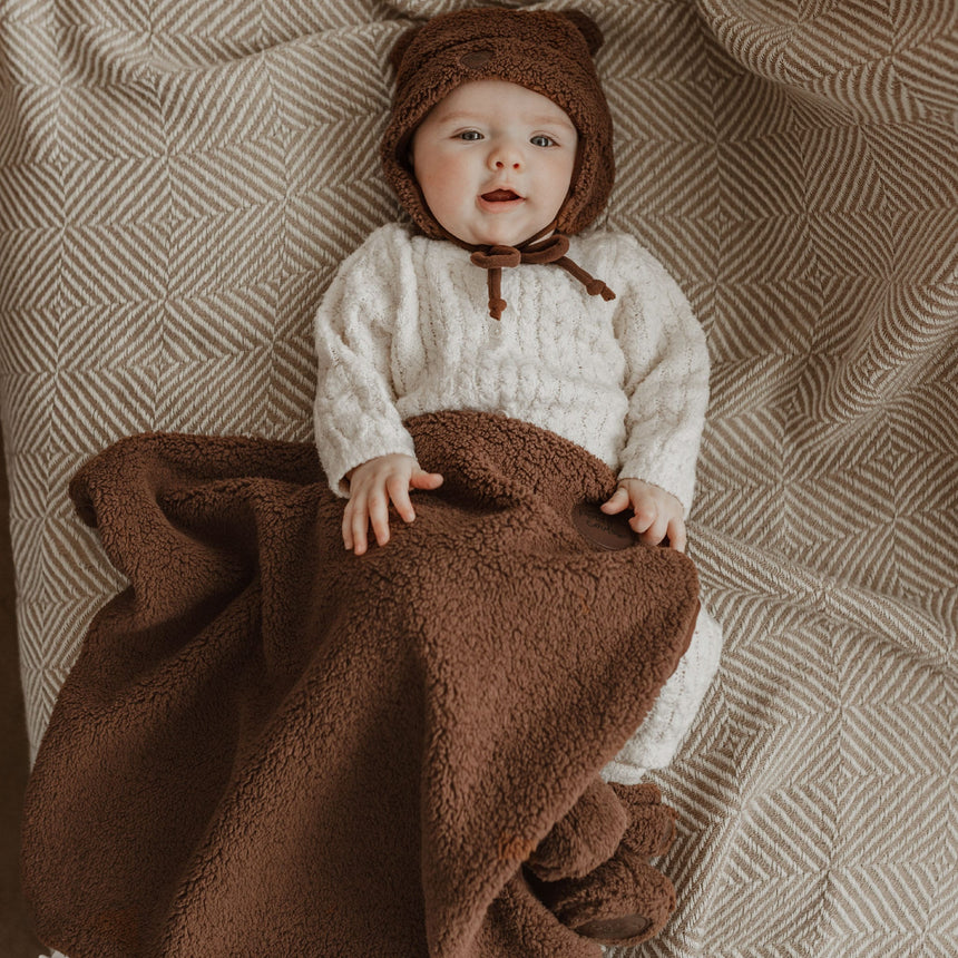 Coffret-cadeau Ourson pour bébé (4 accessoires) - Sherpa Brun-Petit Coulou-COU-PCCC7412-CLÉMENT