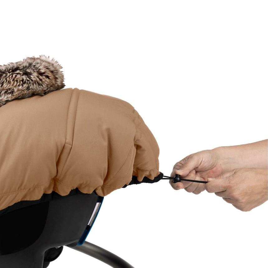 Housse 3 saisons pour siège d'auto avec 2 cols interchangeables - Caramel-Petit Coulou-COU-PCMH7116-CLÉMENT