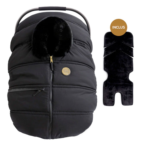 Housse 3 saisons pour siège d'auto & Fond isolant - Ensemble de Luxe Noir Éclipse-Petit Coulou-COU-PCMH7150-CLÉMENT