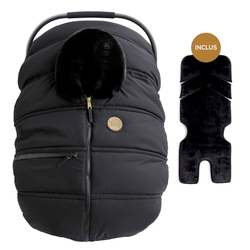 Housse 3 saisons pour siège d'auto & Fond isolant - Ensemble de Luxe Noir Éclipse-Petit Coulou-COU-PCMH7150-CLÉMENT