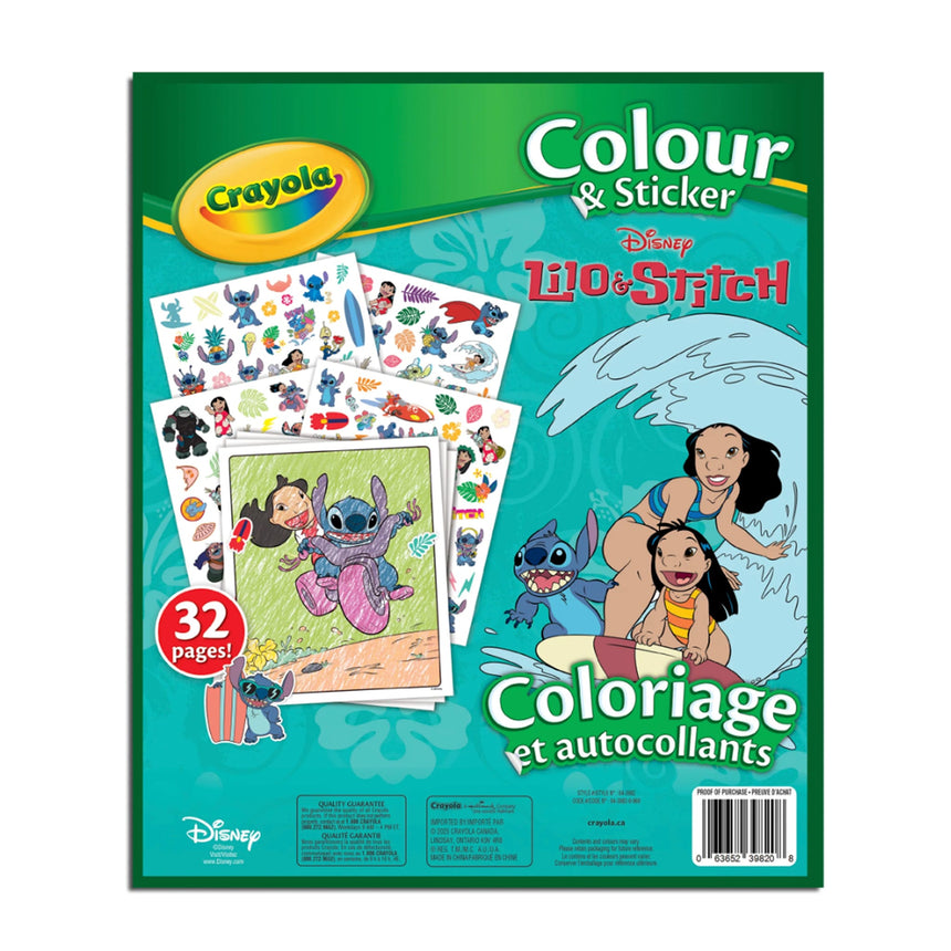 Coloriage Et Autocollants Lilo et Stitch-Crayola-CRL-04-3982-CLÉMENT
