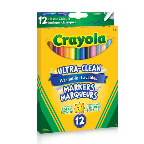 Crayons Ultra-Clean (12) Lavables Pointes Fines-Crayola-CRL-587510C009-CLÉMENT