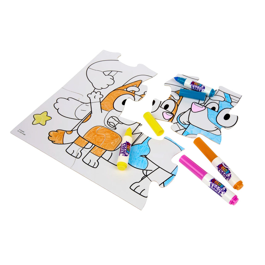 Ensemble de Puzzles Réutilisables Crayola Colorie et Efface de Bluey-Crayola-CRL-80-6942-CLÉMENT