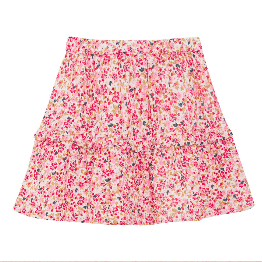 Jupe Structure Fleurs 2-14ans-Creamie-CRM-823153-1111-CLÉMENT