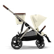 Poussette Gazelle S – Châssis couleur taupe avec siège Beige Coquillage-Cybex-CYB-522002367-CLÉMENT
