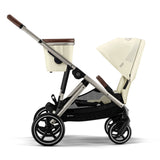 Poussette Gazelle S – Châssis couleur taupe avec siège Beige Coquillage-Cybex-CYB-522002367-CLÉMENT