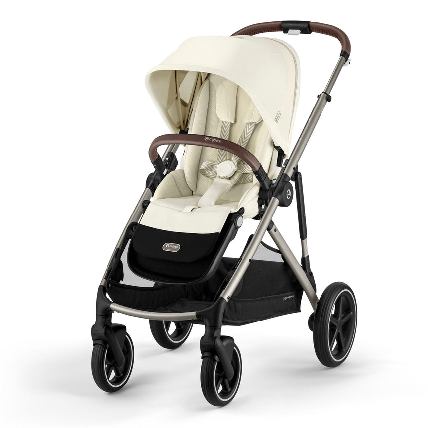 Poussette Gazelle S – Châssis couleur taupe avec siège Beige Coquillage-Cybex-CYB-522002367-CLÉMENT