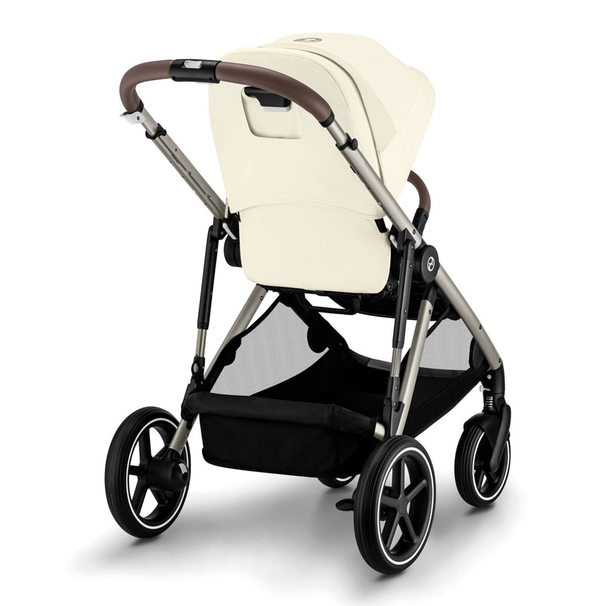 Poussette Gazelle S – Châssis couleur taupe avec siège Beige Coquillage-Cybex-CYB-522002367-CLÉMENT