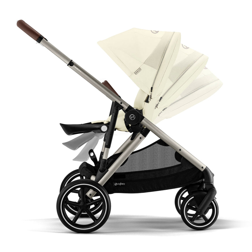 Poussette Gazelle S – Châssis couleur taupe avec siège Beige Coquillage-Cybex-CYB-522002367-CLÉMENT