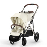 Poussette Gazelle S – Châssis couleur taupe avec siège Beige Coquillage-Cybex-CYB-522002367-CLÉMENT