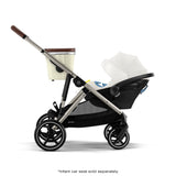 Poussette Gazelle S – Châssis couleur taupe avec siège Beige Coquillage-Cybex-CYB-522002367-CLÉMENT