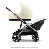 Poussette Gazelle S – Châssis couleur taupe avec siège Beige Coquillage-Cybex-CYB-522002367-CLÉMENT