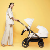 Poussette Gazelle S – Châssis couleur taupe avec siège Beige Coquillage-Cybex-CYB-522002367-CLÉMENT