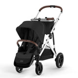 Poussette Gazelle S – Châssis couleur argent avec siège Noir Moon-Cybex-CYB-522004813-CLÉMENT