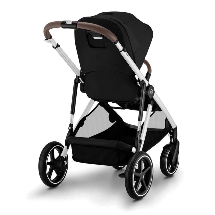 Poussette Gazelle S – Châssis couleur argent avec siège Noir Moon-Cybex-CYB-522004813-CLÉMENT