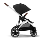 Poussette Gazelle S – Châssis couleur argent avec siège Noir Moon-Cybex-CYB-522004813-CLÉMENT