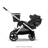 Poussette Gazelle S – Châssis couleur argent avec siège Noir Moon-Cybex-CYB-522004813-CLÉMENT