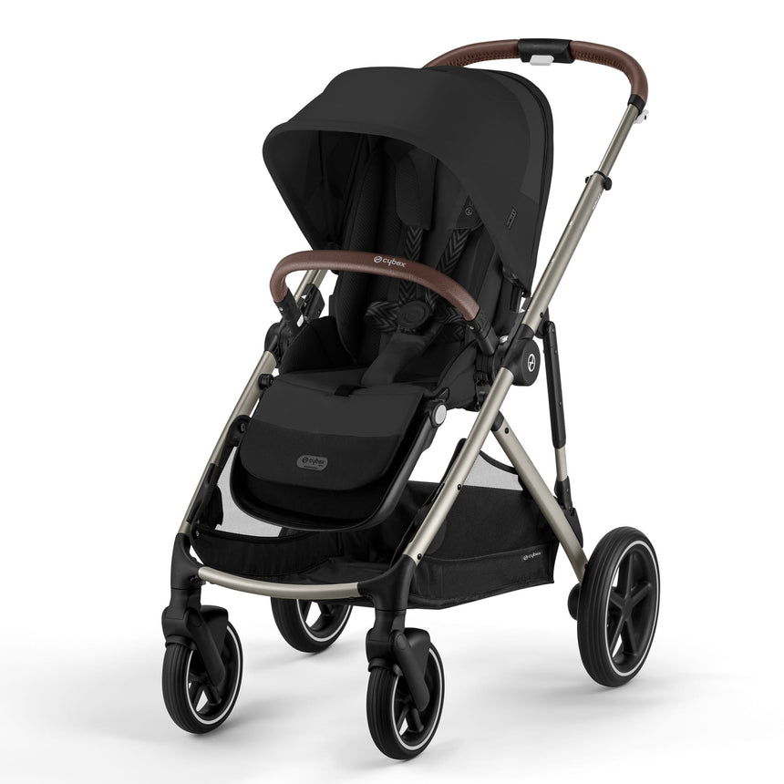 Poussette Gazelle S – Châssis Taupe avec siège Noir Moon-Cybex-CYB-522004955-CLÉMENT
