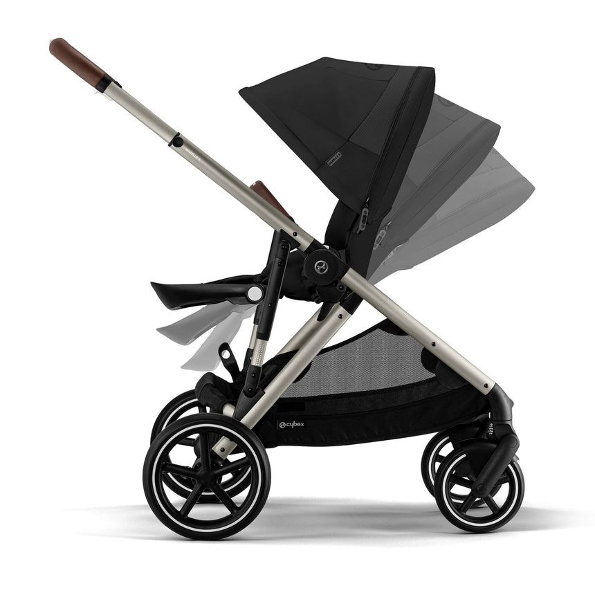 Poussette Gazelle S – Châssis Taupe avec siège Noir Moon-Cybex-CYB-522004955-CLÉMENT
