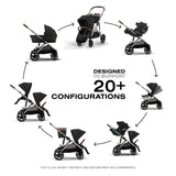 Poussette Gazelle S – Châssis Taupe avec siège Noir Moon-Cybex-CYB-522004955-CLÉMENT
