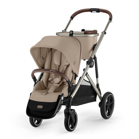 Poussette Gazelle S – Châssis couleur Taupe avec siège Amande/Beige-Cybex-CYB-522005249-CLÉMENT